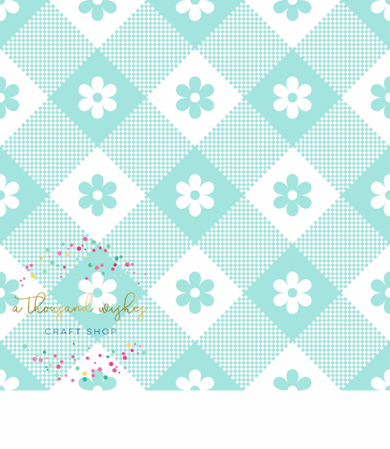 **PRE-ORDER*** EASTER GINGHAM (AQUA) - Easter Collection 2023