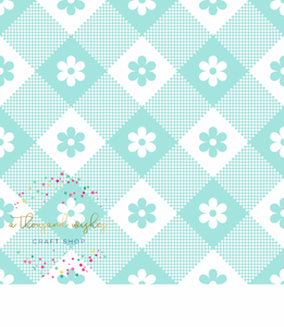 **PRE-ORDER*** EASTER GINGHAM (AQUA) - Easter Collection 2023
