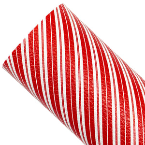 CANDY CANE STRIPE (A4 sheet) - READY TO SHIP Custom Printed Leather