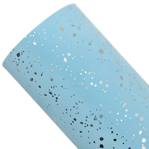 LIGHT BLUE SPECKLED EGG - Faux Suede Fabric
