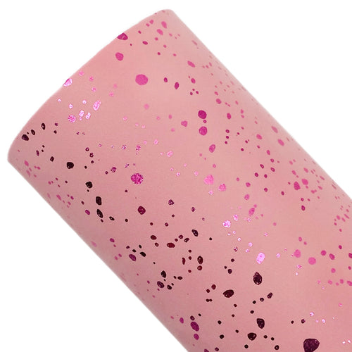 PINK SPECKLED EGG - Faux Suede Fabric