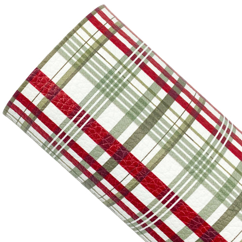 CLASSIC CHRISTMAS PLAID (A4 sheet) - READY TO SHIP Custom Printed Leather