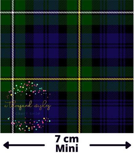CAMPBELL OF ARGYLL TARTAN (Mini Scale) - Cotton Woven Fabric