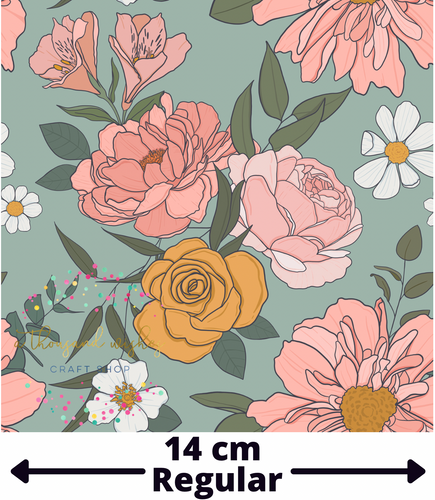 CLAIRE BRIGHT FLORAL BLUE - Cotton Woven Fabric