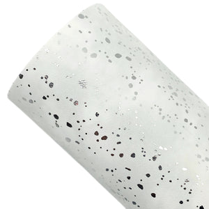 WHITE SPECKLED EGG - Faux Suede Fabric