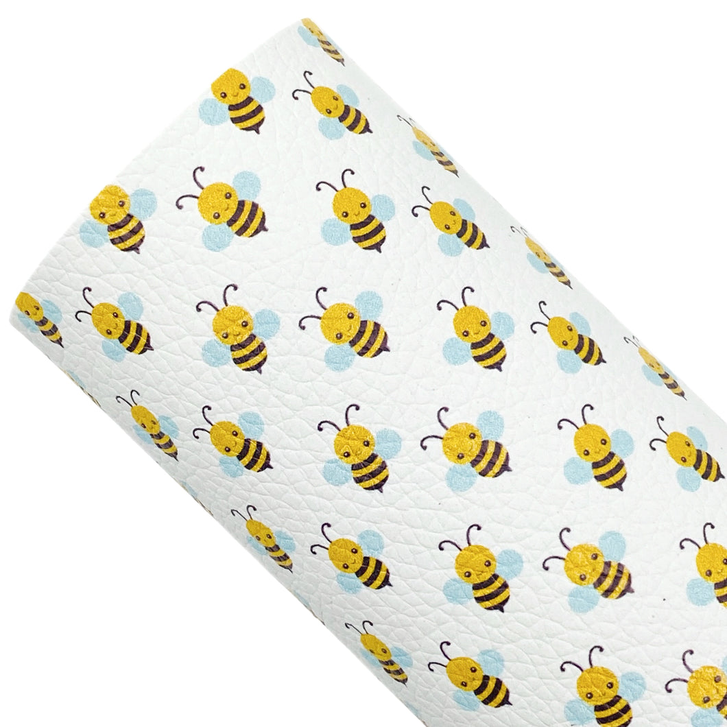 BEE HAPPY (A4 sheet) - READY TO SHIP Custom Printed Leather