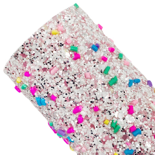 ICE CREAM SUNDAE - Chunky glitter fabric
