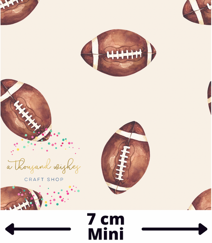 FELICITY FOOTBALL CREAM (Mini Scale) - Cotton Woven Fabric