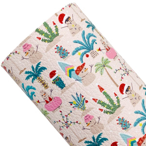 CHRISTMAS AT THE BEACH (A4 sheet) - Custom Printed Leather