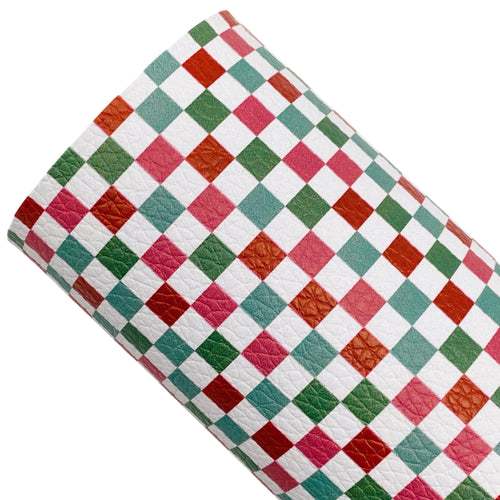 CHRISTMAS CHECKERBOARD (A4 sheet) - Custom Printed Leather