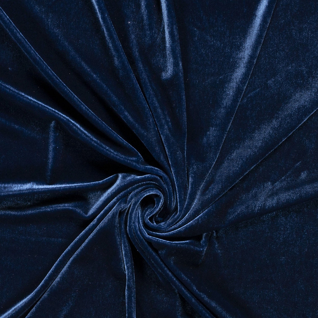 INDIGO - Stretch Velvet Fabric