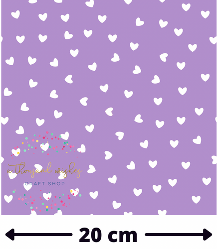 PURPLE SCATTERED HEARTS - Regular Scale