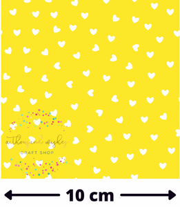 YELLOW SCATTERED HEARTS - Mini Scale