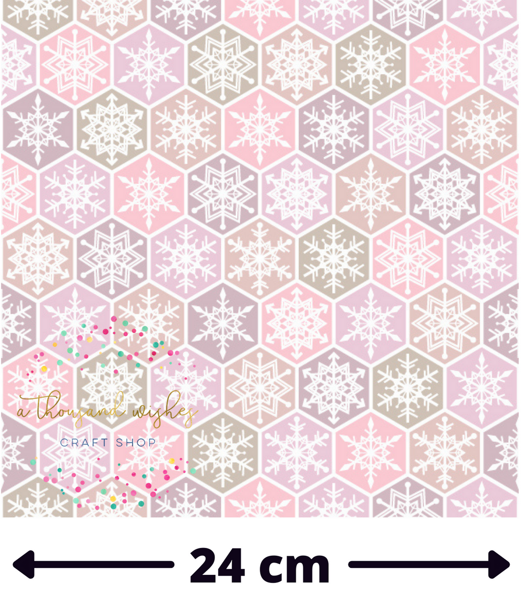 ***PRE-ORDER*** PINK MOSAIC SNOWFLAKES - Regular Scale