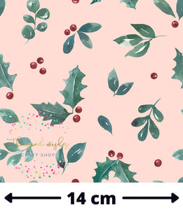 [CATE & RAINN] PINK HOLLY BERRIES MINIMALIST - Regular Scale