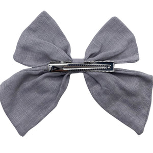 SILVER GREY LINEN - Wholesale Fabric Bow