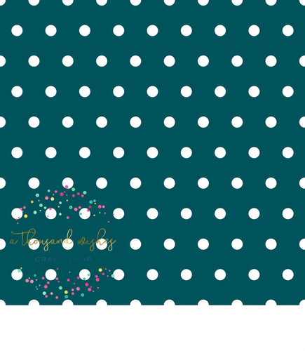 [CATE & RAINN] ST. PATTY TEAL POLKA DOT - St. Patrick's Day Collection
