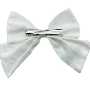 WHITE LINEN - Wholesale Fabric Bow