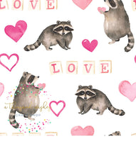 [CATE & RAINN] RACCOON LOVE PINK - Valentine's Collection