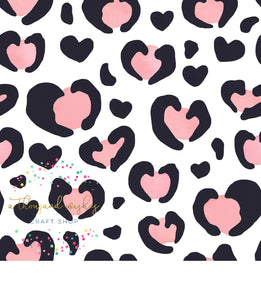 [CATE & RAINN] LEOPARD HEARTS PINK & BLACK - Valentine's Collection