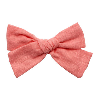 CORAL - Pre-tied Fabric Bow