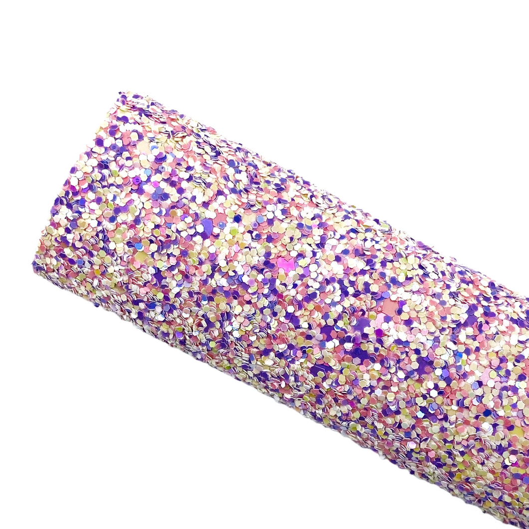 FAIRY FLOSS - Chunky glitter fabric