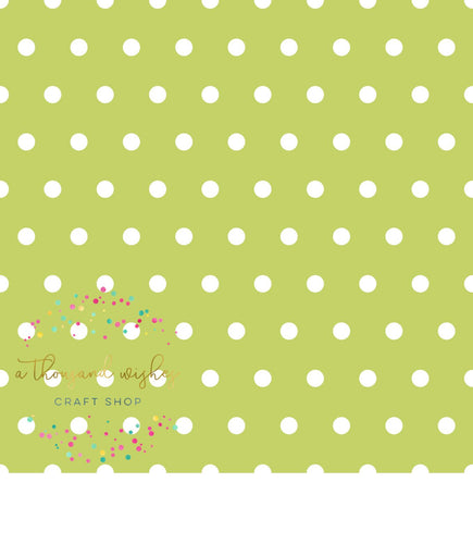 [CATE & RAINN] LUCKY LIME GREEN POLKA DOT - St. Patrick's Day Collection