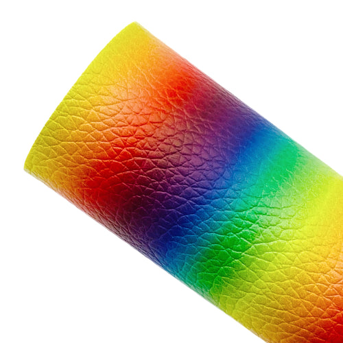 BRIGHT RAINBOW OMBRE - Custom Printed Leather