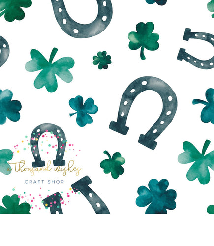 [CATE & RAINN] HORSESHOE WHITE - St. Patrick's Day Collection