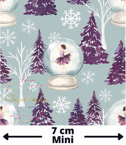 [CATE & RAINN] SUGAR PLUM SNOW GLOBE BLUE - Sugar Plum Christmas Collection