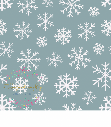 [CATE & RAINN] SUGAR PLUM SNOWFLAKES WINTER BLUE - Sugar Plum Christmas Collection
