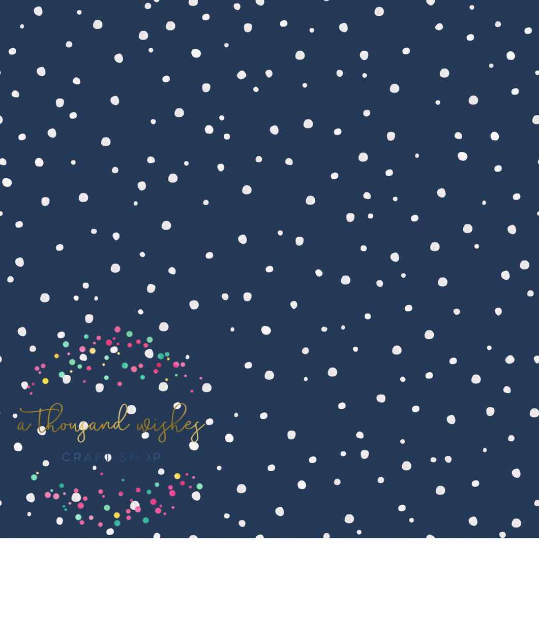 [CATE & RAINN] SPECKLED DOTS NAVY - Avaleigh Floral Collection