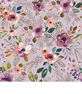 [CATE & RAINN] AUTUMN AMETHYST BOHO FLORAL LILAC - Autumn Amethyst Collection