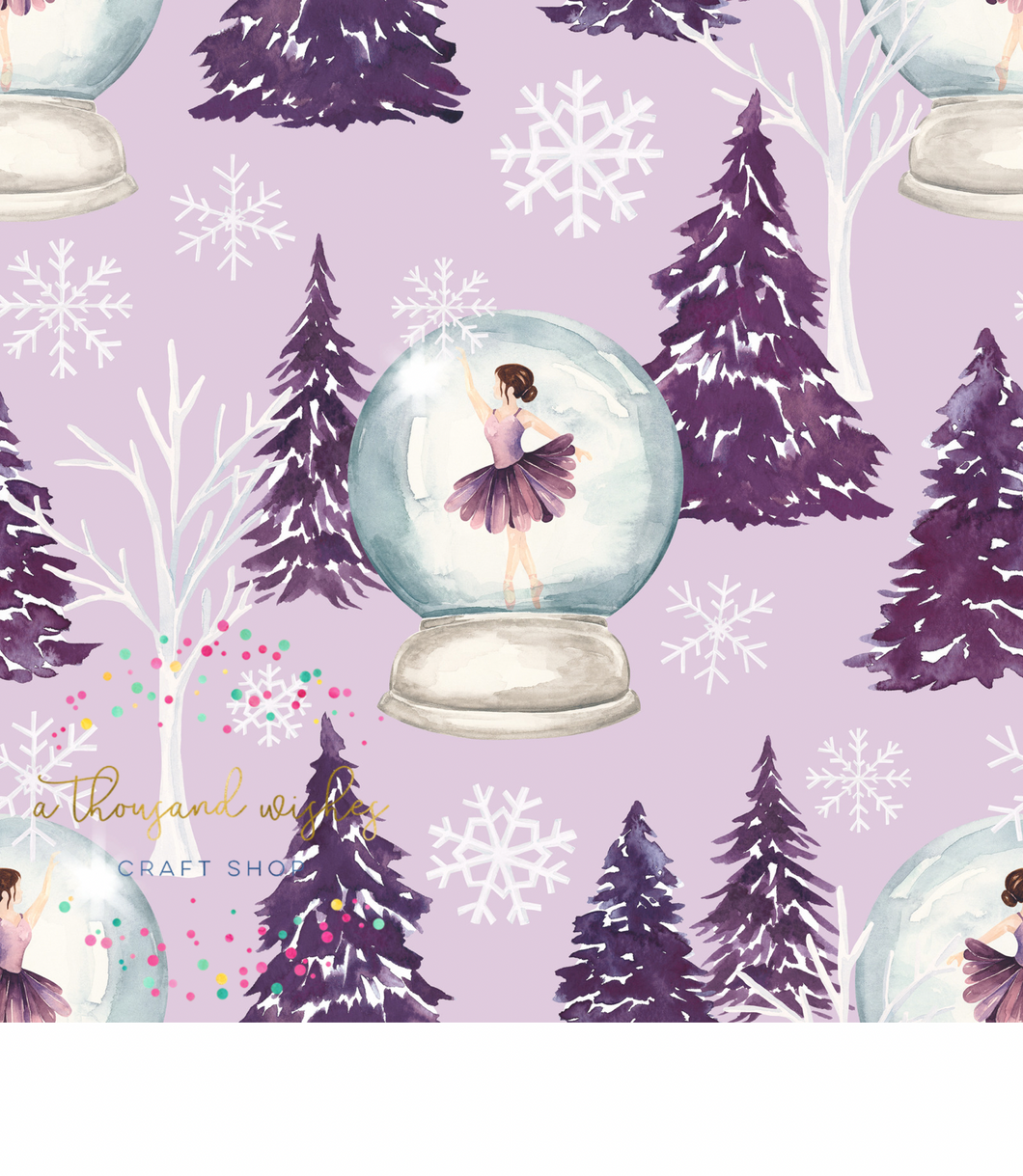 [CATE & RAINN] SUGAR PLUM SNOW GLOBE LIGHT PURPLE - Sugar Plum Christmas Collection