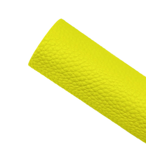 CANARY YELLOW - Litchi Leather