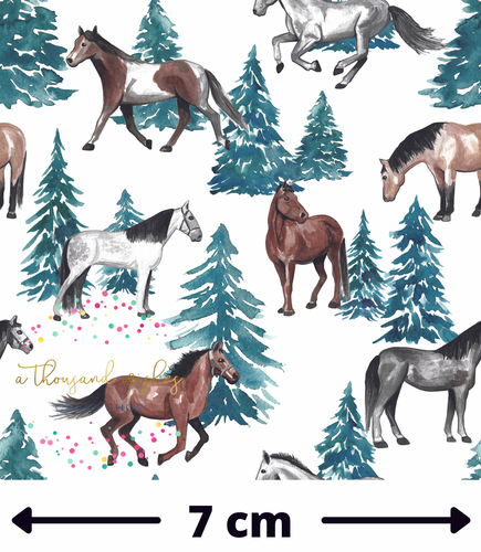 [CATE & RAINN] CHRISTMAS HORSES WITH TREES - Mini Scale