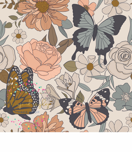 [CATE & RAINN] CLAIRE BUTTERFLY FLORAL - Claire Collection