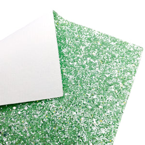GREEN APPLE FIZZ - Chunky glitter fabric