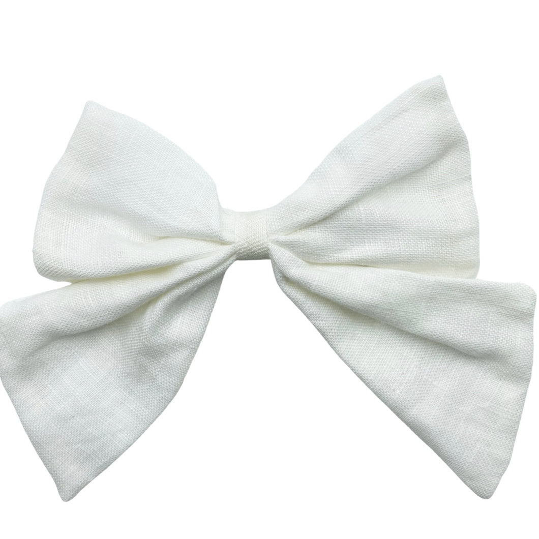 WHITE LINEN - Wholesale Fabric Bow