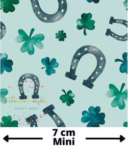 [CATE & RAINN] HORSESHOE MINT BLUE - St. Patrick's Day Collection