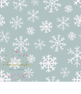 [CATE & RAINN] SUGAR PLUM SNOWFLAKES BLUE - Sugar Plum Christmas Collection