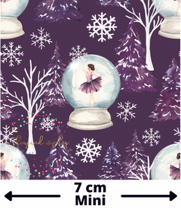 [CATE & RAINN] SUGAR PLUM SNOW GLOBE DARK PURPLE - Sugar Plum Christmas Collection
