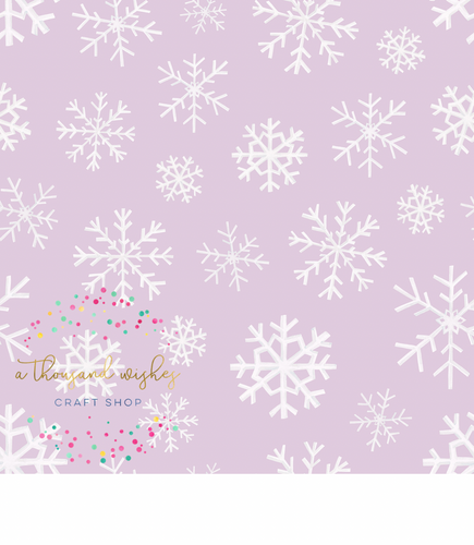 [CATE & RAINN] SUGAR PLUM SNOWFLAKES LIGHT PURPLE - Sugar Plum Christmas Collection
