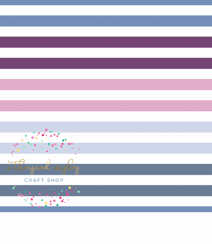 [CATE & RAINN] HYDRANGEA PERIWINKLE STRIPES - Summer Garden Collection