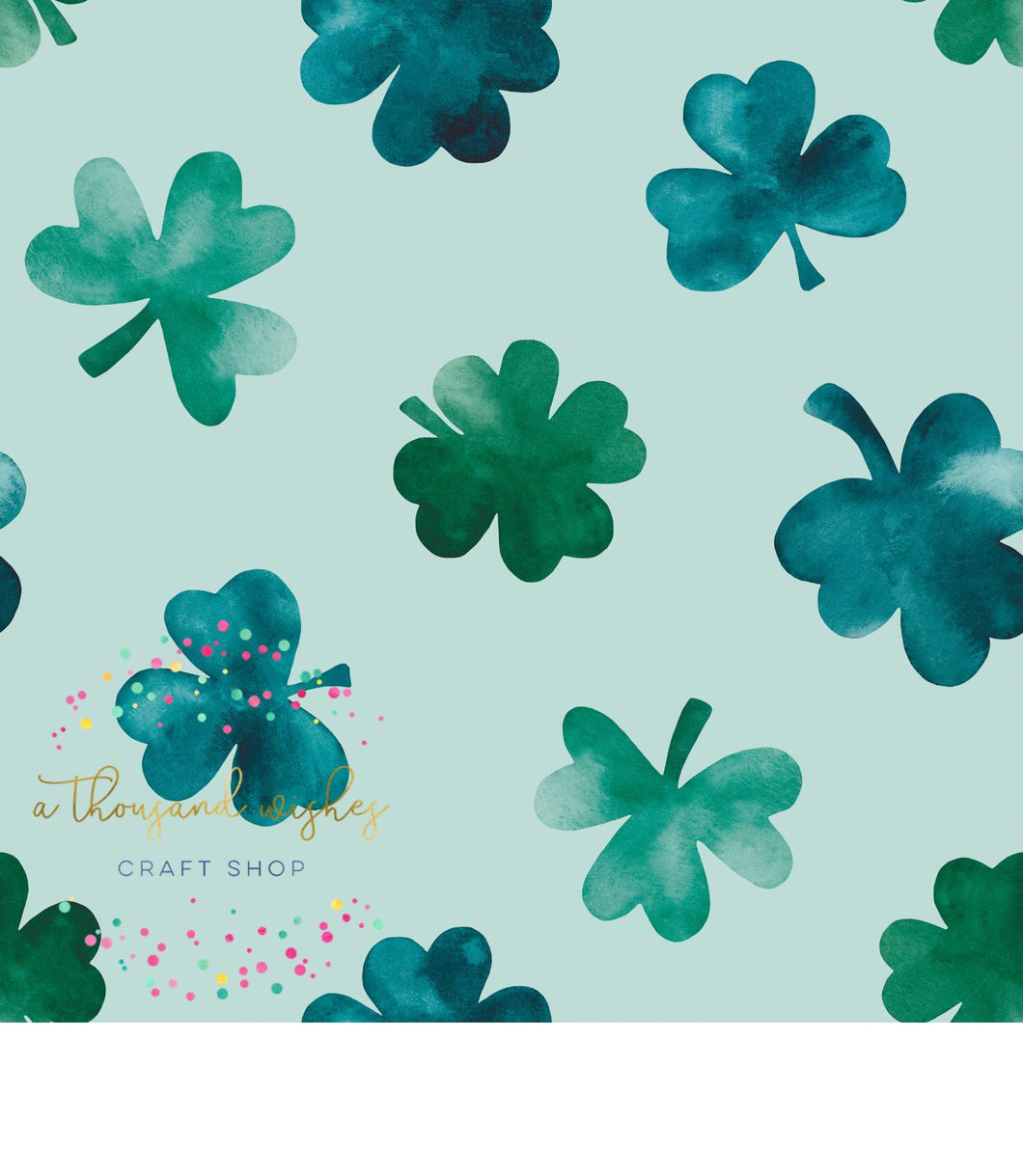 [CATE & RAINN] SHAMROCKS MINT BLUE - St. Patrick's Day Collection