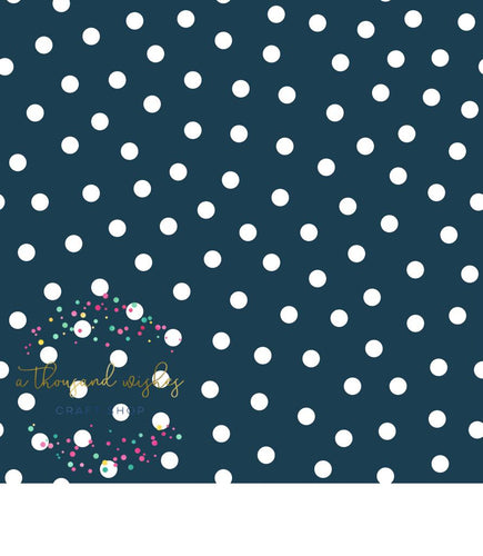 [CATE & RAINN] EASTER NAVY & WHITE DOTS - Bunnies Collection