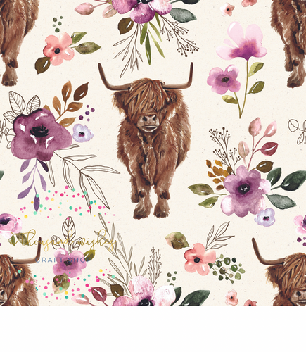 [CATE & RAINN] AUTUMN AMETHYST HIGHLAND FLORAL CREAM - Autumn Amethyst Collection