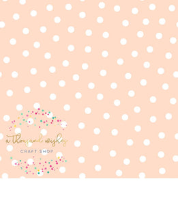 [CATE & RAINN] EASTER LIGHT PINK & WHITE DOTS - Bunnies Collection