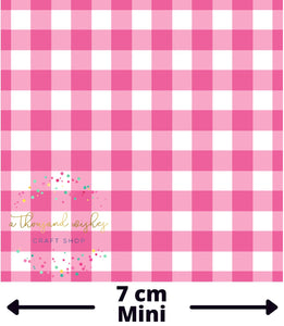 [CATE & RAINN] HOT PINK GINGHAM - Valentine's Collection