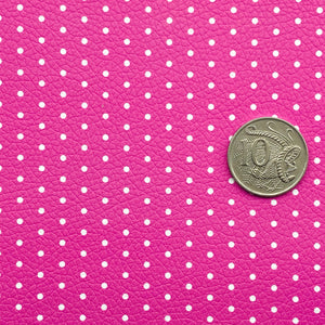 DARK PINK DOTS - Custom Printed Leather